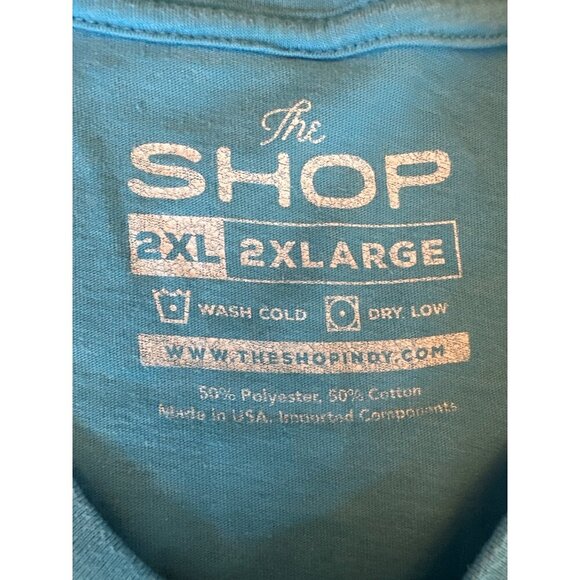 The Shop 2XL Blue "The Greatest Spectacle In Racing" Graphic Tee - Picture 3 of 4
